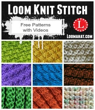 Loom Knit Stitches, Loom Stitches, Loom Knit Patterns, Tricotin Long, Knitting Loom Patterns, Round Loom Knitting, Circle Loom, Loom Hats, Loom Knitting Tutorial