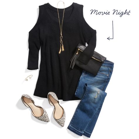 5-outfit-ideas-for-any-date Cinema Date Outfit, Movie Date Outfits, Movie Date, Stitch Fix Fall, Looks Jeans, Date Night Outfits, Stitch Fit, Date Outfit, Stitch Fix Outfits