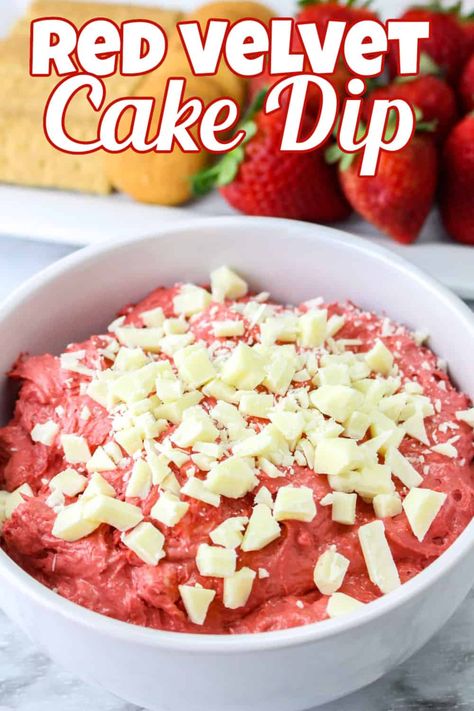 Finding fun recipes to make for Valentine’s Day is a great way to celebrate the holiday. And since red velvet cake is always a popular choice, you can’t go wrong with a recipe that features the flavors of this delicious dessert. But why make a boring cake when you can whip up a quick and easy dip instead? With this red velvet cake dip, you can enjoy all the flavors of red velvet cake without the need to bake at all. Red Velvet Dip, Cake Mix Dip, Fun Recipes To Make, No Bake Cherry Cheesecake, Red Desserts, Cake Dip, Red Velvet Recipes, Easy Dip, How To Make Red