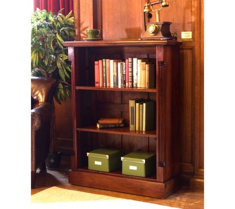 This beautiful La Roque Low Open Bookcase has been handcrafted from the highest grade solid mahogany. With two fully adjustable and removable shelves and hand carved fluted sides, this classic piece of furniture, will bring a stylish storage solution to suit any home. Low Wide Bookcase, Low Bookshelves, Wide Bookcase, Mahogany Bookcase, Display Bookcase, Large Bookcase, Low Bookcase, Mahogany Furniture, Bookcase Design