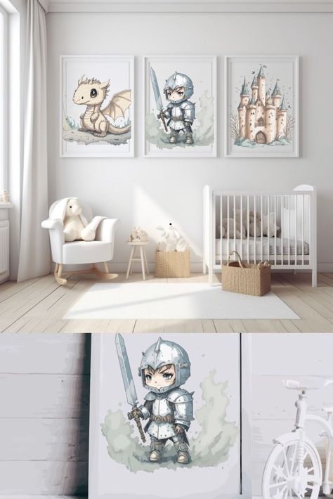 Transform your baby's nursery into a realm of knights and adventure with our Knight Nursery Decor Printable! 🛡️🏰 

Create a captivating knight-themed nursery with our high-quality, downloadable printables. 

From Knight Nursery Wall Art to customizable nameplates, our Knight Themed Nursery Printable collection is perfect for fostering imagination and bravery in your little one. 

🌟✨ Download, print, and bring the magic of knights and castles to your child's room today! 🎨👶 Knights And Castles, Dragon Nursery, Magic Theme, Baby Boy Stuff, Printable Downloads, Theme Nursery, Baby Room Design, Boy Stuff, Nursery Printables