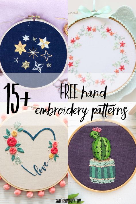 Embroidery Beginner Pattern Free, Embroidery Patterns Free Templates Stitching, Hand Embroidery Patterns Free Printable Flowers, Simple Embroidery Ideas, Embroderie Patterns Free, Free Embroidery Patterns Printables, Hand Embroidery Patterns Vintage, Hand Embroidery Patterns Free Templates, Hand Stitching Projects