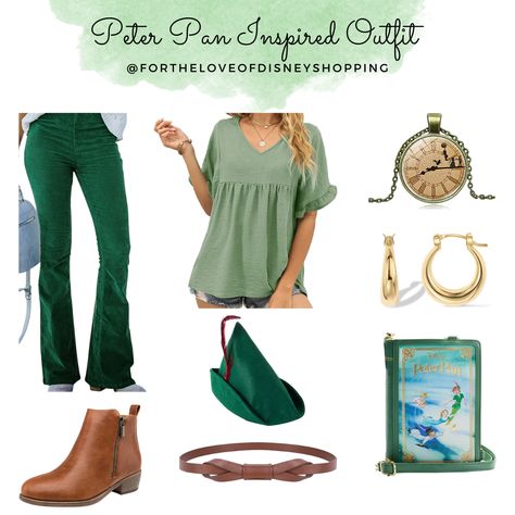 Peter Pan Bounding, Peter Pan Inspired Outfits, Couples Disneybound, Peter Pan Outfit, Princess Inspired Outfits, Peter Pan Disney, Cute Disney Outfits, Disney Bounding, Disney Bound Outfits