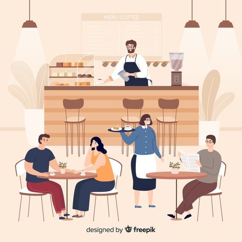 People sitting at the cafe | Free Vector #Freepik #freevector #business #coffee #people #restaurant Initials Logo Letters, Loyalty Card Template, Logos Retro, Restaurant Logo, Shop Illustration, Cafe Art, Disney Concept Art, Elegant Business Cards, Concept Art Character