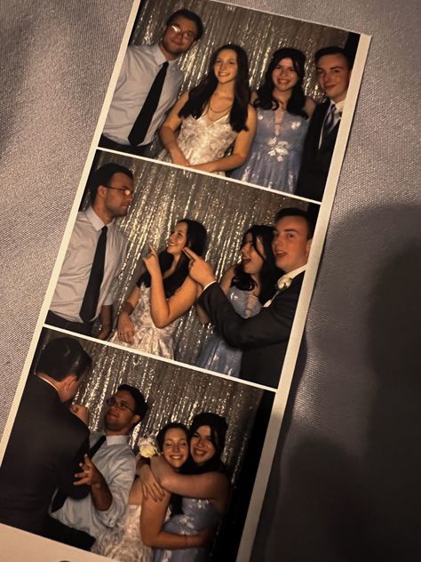 Formal Venue Ideas, Prom Aesthetic Friends Party, Prom Photobooth Ideas, Hoco Photobooth, Prom Dress Photoshoot Ideas, Prom Polaroid Pictures, Prom Set Up, Prom Aesthetic Photography, Prom Room