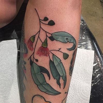 Australian Flowers Tattoo, Native Australian Flowers Tattoo, Aussie Tattoo, Eucalyptus Tattoo, Native Australian Flowers, Australia Tattoo, Australian Tattoo, Wrist Tattoo Cover Up, Pride Tattoo