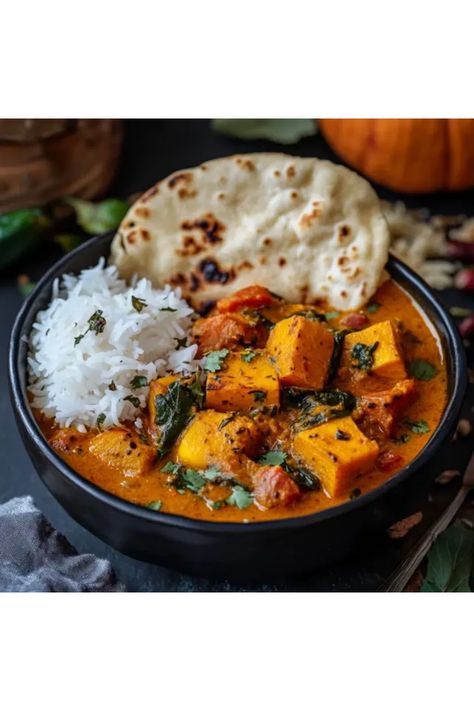 Warm up this fall with a vibrant and savory pumpkin curry that's nutritious and packed with flavor. This easy pumpkin curry recipe combines creamy coconut milk, spices, and the natural sweetness of pumpkin for a comforting dish that will warm your heart. Perfect for cozy dinners or meal prep, this recipe features all the healthy benefits of pumpkin while keeping you satisfied and full. Discover step-by-step instructions and enjoy a delightful autumn dining experience that the whole family will love! Pumpkin Curry Recipe, Thai Pumpkin Curry, Benefits Of Pumpkin, Healthy Fall Dinner, Savory Pumpkin, Cozy Dinners, Pumpkin Curry, Autumn Dining, Healthy Fall