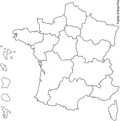 carte France region a colorier  #ColoriageCarte French Activities, French Culture, France Map, Phonics, Line Drawing, Bullet Journal, Lily, Map, France