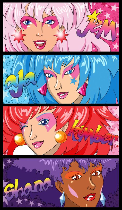 Jem abs the holograms Kimber Jem And The Holograms, Jem And The Holograms Cartoon, Jem Cartoon, Cartoon Memories, 80s Characters, 80s Cartoon Characters, 1980 Cartoons, Cartoons 80s 90s, 1980s Childhood