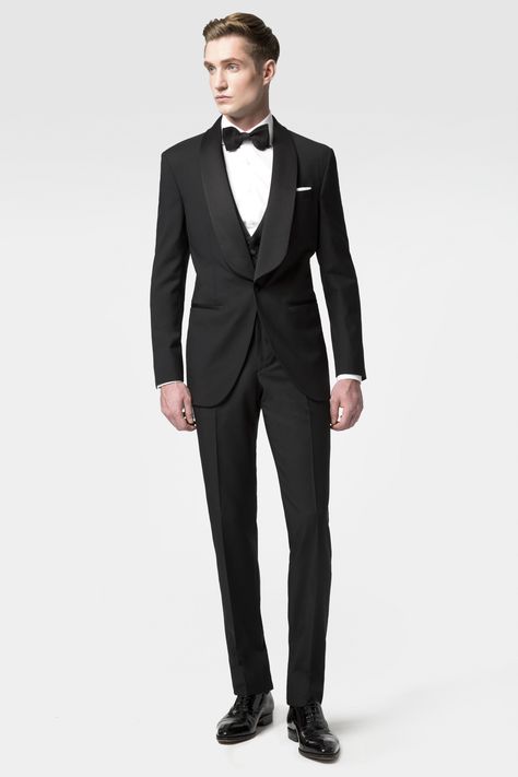 Hackett Shawl Collar Tuxedo Black Shawl Collar Tuxedo Men, Shawl Collar Suit Men, Shawl Collar Tuxedo Men, Tuxedo Ideas, Shawl Lapel Tuxedo, Tuxedo Collar, Black Tie Tuxedo, Mens Formalwear, Summer Ball