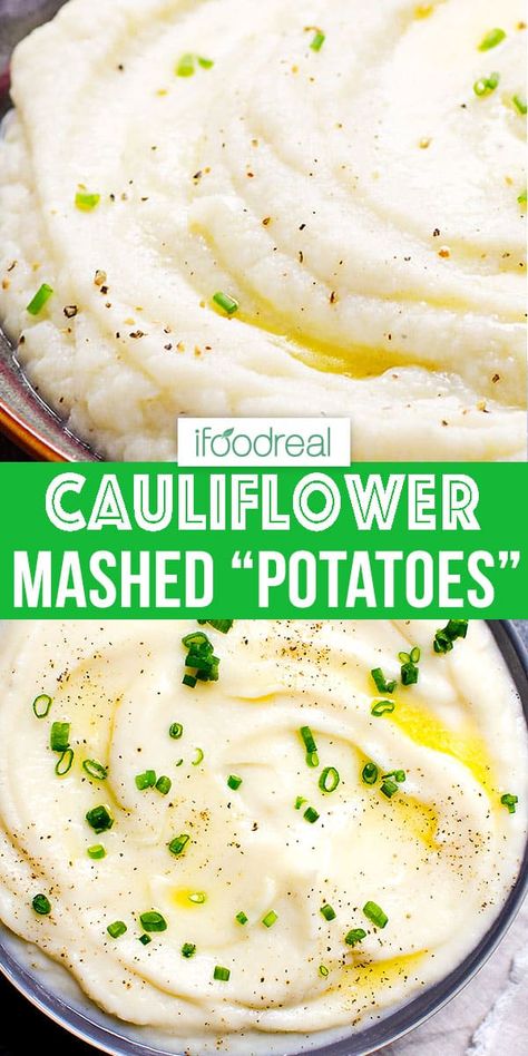 Cauliflower Mashed Potatoes Recipe, Recipe With Cauliflower, Cauliflower Mashed, Cauliflower Potatoes, Mash Potatoes, Cauliflower Mashed Potatoes, Riced Cauliflower, Mashed Potatoes Recipe, Easy Cauliflower