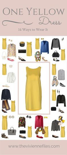 One Yellow Dress in a Capsule Wardrobe: 14 Ways to Wear It 333 Project, Outfits Professional, Basics Wardrobe, Interview Outfits, Fashion Curvy, Professional Wardrobe, Fashion Capsule, Zooey Deschanel, Outfits Fall