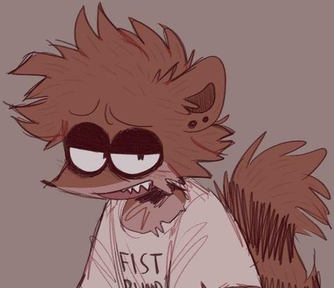 Emo Pfp Cartoon, Rockstar Cartoon, Rocket Raccoon Comic, Goofy Pfps, Goofy Cat Drawing, Rigby Regular Show, Regular Show, Swag Art, Arte Inspo