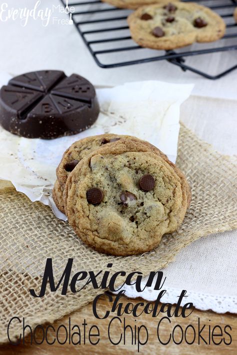 Mexican Chocolate Cookies, Cookies Brand, Spicy Desserts, Chocolate Chocolate Chip Cookies, Spicy Chocolate, Christmas Breakfast Recipe, Mexican Chocolate, Chocolate Cookie Recipes, Chocolate Chocolate