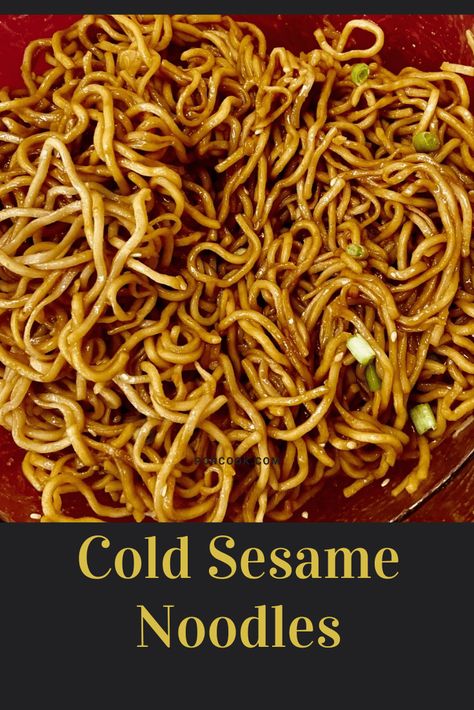 Cold Sesame Noodles – Kosher From Jerusalem Cold Noodles Recipes, Sesame Noodles Recipe, Cold Sesame Noodles, Noodle Recipes Easy, Sesame Noodles, Cold Noodles, Garlic Noodles, Sesame Sauce, Buttered Noodles