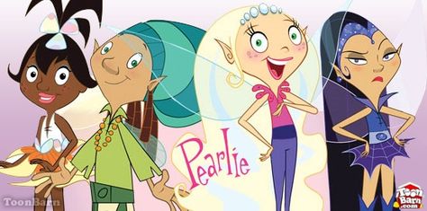 From the show PEARLIE:  Left to right- Opal, Jasper, Pearlie, and Sapphira.  They are fairies that are in charge of keeping Jubilee Park in order. Old Kids Shows, Childhood Tv Shows, Bad Memes, 2000s Nostalgia, Childhood Games, Watch Cartoons, Pbs Kids, 90s Childhood, Twitter Quotes Funny