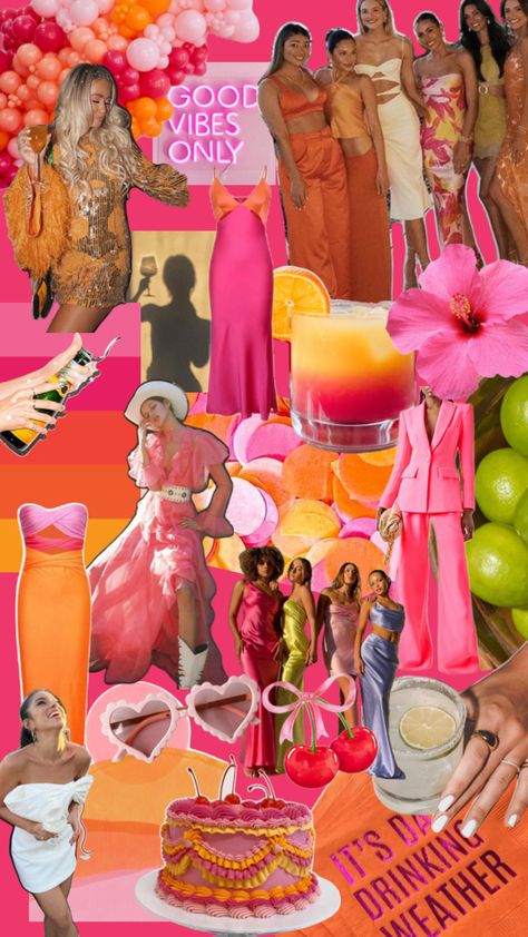 Tequila Sunset, 30th Birthday Themes, Sunset Party, Bachelorette Party Planning, Anarkali Dress Pattern, Bridal Shower Inspiration, Tequila Sunrise, Bachelorette Party Themes, Preppy Wallpaper