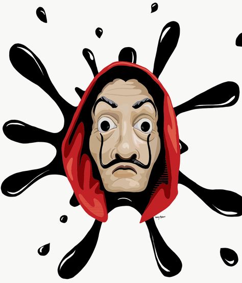 Money Heist Mask, Marvel Iphone Wallpaper, Mask Drawing, Love Background Images, Money Heist, Graffiti Cartoons, Beautiful Drawings, Blue Skies, Easy Drawings