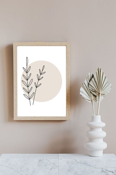 Lavender Floral Digital Art Print  Minimal Home Decor - Etsy Canada Etsy Printable Wall Art, Kids Art Display Wall, Minimalistic Prints, Boho Line Art, Art Display Wall, Printable Wall Poster, Minimal Home Decor, Drawing Floral, Botanical Drawing