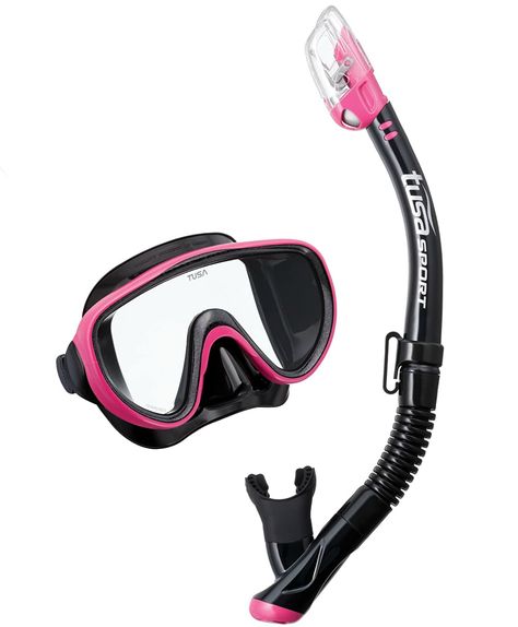 This TUSA diving mask and snorkel set is great for beginner snorkelers, but also great for scuba divers looking for a matching combo. The mouthpiece is angled to fit comfortably, no matter the shape of your face. Looking for more options? Click through to check out our complete list for best scuba diving and snorkel masks for women! #TravelFashionGirl #TravelFashion #PackingTips #scubadivingmask #scubadivingtips #scubadivinggear Scuba Diving Mask, Diving Wetsuits, Dive Mask, Scuba Diving Equipment, Best Scuba Diving, Scuba Gear, Snorkel Mask, Snorkels, Snorkel Set