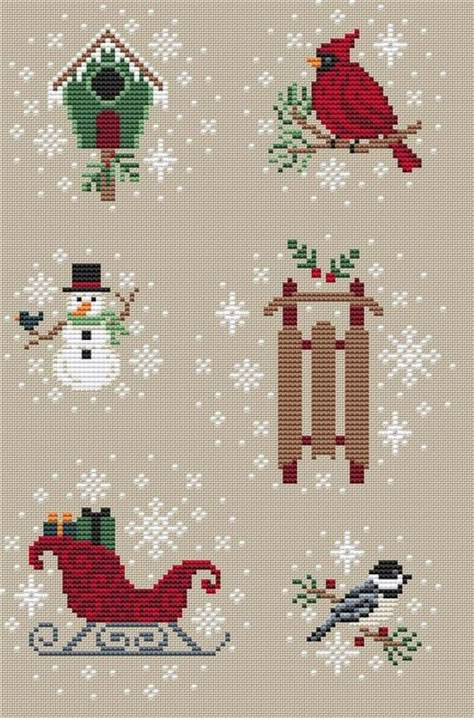 "This is a pattern only. You will need to supply all materials required to complete. Designed by Erin Wasilieff Model Specifications: Leaflet Style 8 1/2\" x 11\" Booklet Stitch Count 95w x 146h Floss DMC" Small Cross Stitch Patterns Free, Crosstich Patterns, Christmas Cross Stitch Patterns Free, Snowman Cross Stitch Pattern, Counted Cross Stitch Patterns Free, Holiday Cross Stitch Patterns, Anniversaire Diy, Winter Ornaments, Tiny Cross Stitch