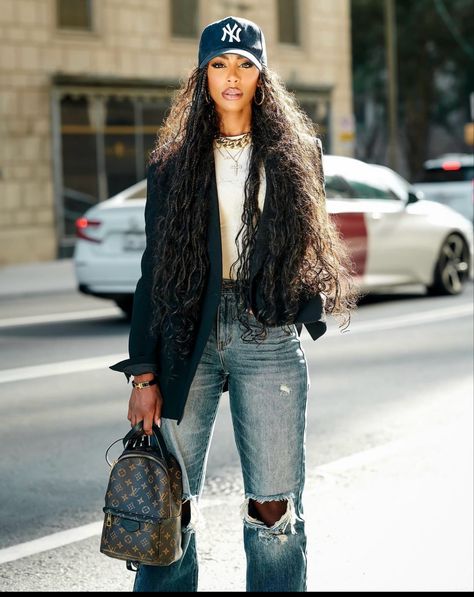 Cute Outfits Black Women, Cute Outfits Black, Hair Styles Women, Outfits Black Women, Styles Women, All Jeans, Fall Fashion Outfits, Brown Skin, Casual Style Outfits