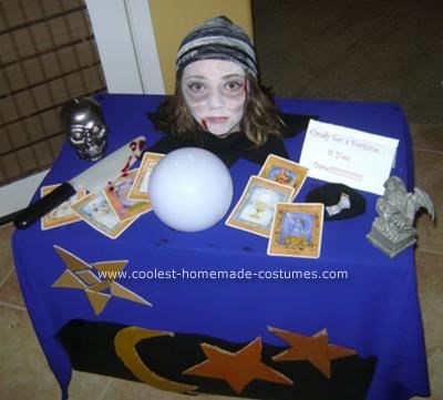 Homemade Severed Head Fortune Teller Costume: My daughter wanted to be scary and dead. She really wanted to do the head on the platter but it had been done a lot before so we decided to do something Halloween Rules, Fortune Teller Costume, Severed Head, Homemade Costumes, Fortune Teller, Halloween Haunt, Cool Costumes, The Head, Do Something