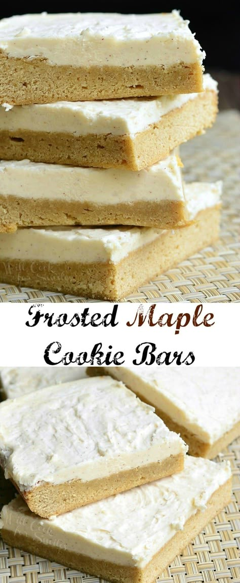 Cookies Bar Recipes, Flavored Buttercream Frosting, Flavored Buttercream, Maple Desserts, Will Cook For Smiles, Maple Cookies, Maple Recipes, Maple Syrup Recipes, Dessert Cookies