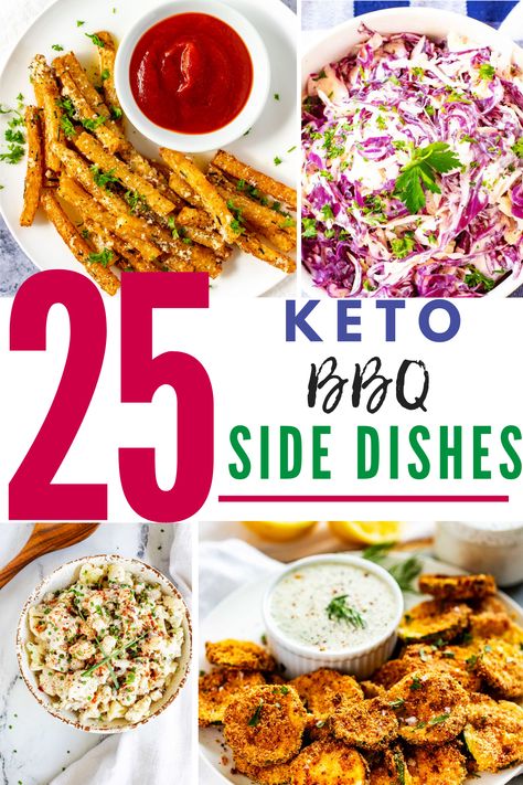 Low Carb Summer Recipes, Cauliflower Potato Salad, Burger Sides, Keto Bbq, Burger Side Dishes, Grilled Side Dishes, Recipes List, Low Carb Burger, Bbq Salads