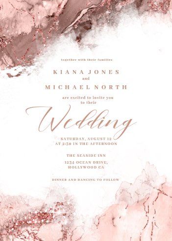 Wedding Rose Gold, Gold Glitter Wedding, Rose Gold Wedding Invitations, Script Wedding Invitations, Rose Gold Invitations, Wedding Rose, Marble Wedding, Glitter Wedding, Gold Invitations