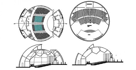 Circular exterior auditorium elevation of buiding dwg file Circular Auditorium Plans, Circular Building Elevation, Circle Auditorium, Circle Concept Architecture, Auditorium Design Exterior, Auditorium Elevation, Sphere Architecture, Auditorium Plan, Auditorium Architecture