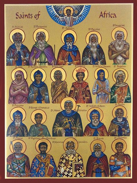 Saints of Africa Portrait des suivants d'Isaa Blacks In The Bible, Christian Saints, Ancient Israelites, Ancient History Facts, Christian History, Black Jesus, The Saints, Biblical Art, Black Love Art