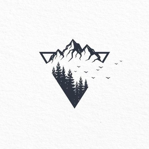 Small Nature Tattoo, Small Mountain Tattoo, Patchwork Tattoo Ideas, Simple Tattoos For Guys, Small Forearm Tattoos, Patchwork Tattoo, Hiking Tattoo, Wrist Tattoos For Guys, Nature Tattoo