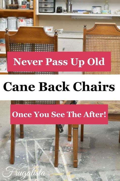 Cane Chairs Painted, Cane Chair Redo, Painting Old Chairs, Dining Room Chairs Makeover, Cane Chair Makeover, Grain Sack Stripes, Redesign Furniture, Dining Chair Makeover, Cane Dining Chairs