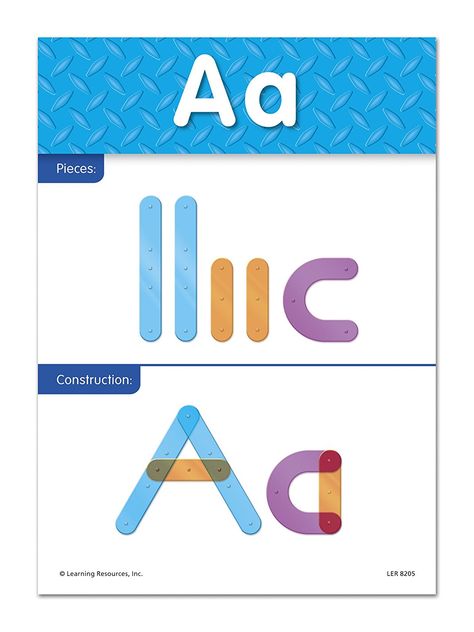 Letter Construction Activity Construction Activity, Abc Flashcards, Construction Activities, Abc Activities, Alphabet Flashcards, Educational Games For Kids, Uppercase And Lowercase Letters, Learning Letters, Letter Recognition