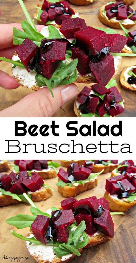 Chicago Jogger: Beet Salad Bruschetta Healthy Appetizers Easy, Healthy Appetizer, Favorite Salad, Bruschetta Recipe, Bleu Cheese, Summer Lunch, Beet Salad, Roasted Beets, Light Dinner