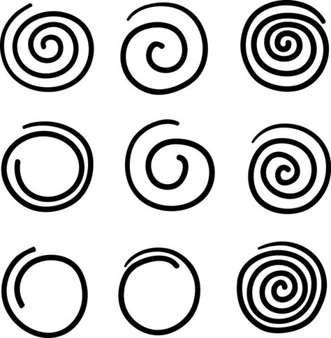 collection of doodle spiral illustration vector isolated Spiral Doodle, Spiral Illustration, Illustration Vector, Vector Free, Vector Illustration, Doodles, Logo Design, Clip Art, Design