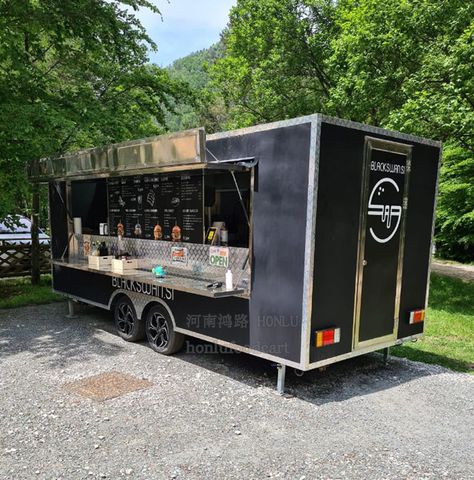 Mobile Coffee Cart, Bar Trailer, Bbq Food Truck, Starting A Food Truck, Pizza Food Truck, Mobile Restaurant, Food Trailer For Sale, Coffee Trailer, Mobile Coffee