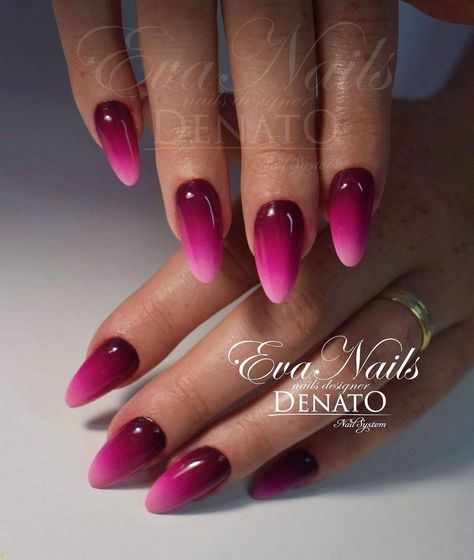 Nail Designs 2023 Spring, Purple Nail Art Designs, Ombre Gel Nails, Red Ombre Nails, Hard Gel Nails, Easter Nail, Easter Nail Designs, Pink Ombre Nails, Red Acrylic Nails