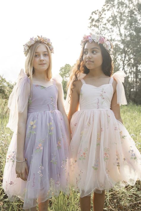 Butterfly Flower Crown, Girls Birthday Party Dress, Tutu Birthday, Rose Flower Crown, Bella Dress, Girls Special Occasion Dresses, Enchanted Rose, Two Sweet