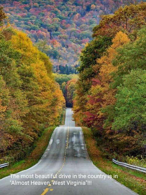 "Country roads, take me home to the place where I belong"...West Virginia Beautiful Roads, Country Roads Take Me Home, Autumn Scenery, Back Road, Take Me Home, Fall Foliage, West Virginia, Land Scape, The Great Outdoors