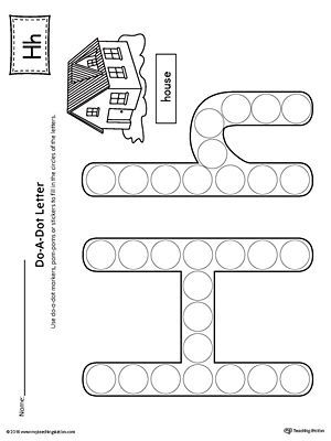 Letter H Do-A-Dot Worksheet Worksheet.The Letter H Do-A-Dot Worksheet is perfect for a hands-on activity to practice recognizing the letters of the alphabet and differentiating between uppercase and lowercase letters. Letter H Activities For Preschool, Letter H Activities, Letter H Crafts, Letter Worksheets For Preschool, Dot Letters, Kindergarten Letters, Dot Worksheets, Tracing Worksheets Preschool, Worksheets For Kindergarten