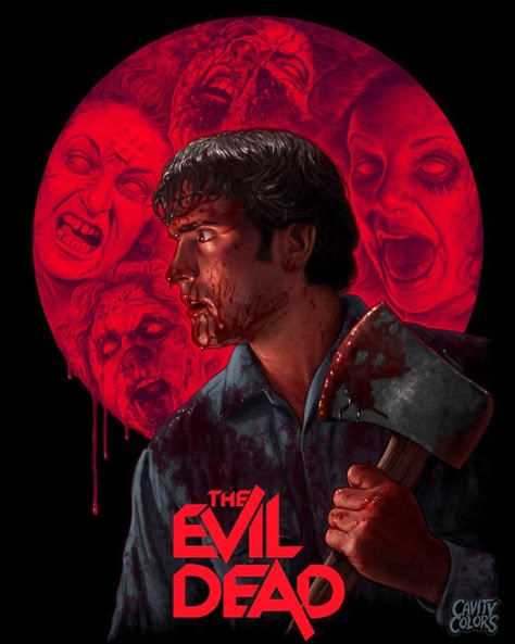 The Evil Dead 1981, Ash Evil Dead, Evil Dead 1981, The Evil Dead, Horror Vintage, Horror Movie Icons, 80s Horror, Horror Artwork, The Boogeyman