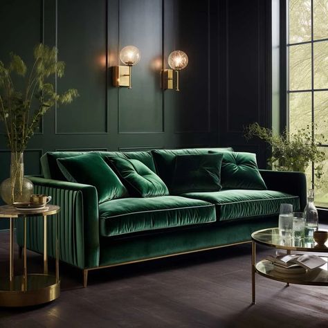 5+ Secrets to Perfecting an Emerald Green Living Room Design • 333+ Inspiring Lifestyle Ideas Emerald Green Leather Sofa, Emerald Green Wall Living Room, Emerald Velvet Couch, Green And Silver Living Room, Emerald Sofa Living Room, Emerald Green Living Room Ideas, Emerald Green Sofa Living Room Ideas, Emerald Green Couch Living Room Ideas, Emerald Green Room