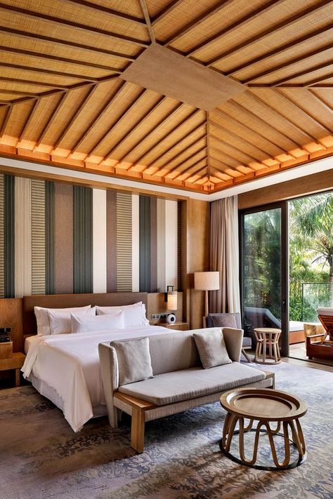 Balinese Interior, Resort Interior Design, Tropical Interior Design, Modern Tropical House, Tropical House Design, Resort Interior, Tropical Interior, Tropical Bedrooms, Hotel Room Design