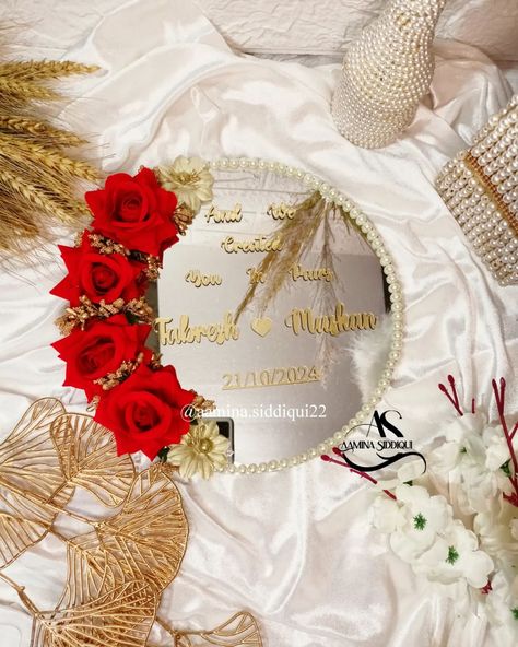 Nikah mirror 10 inches with name Dm me for order Contact -7905869506 #nikahnama #thumbimpression #thumbboard #nikahmirror #nikahdopatta #nikahsignaturepen #nikahdupatta #nikahbooklet #nikah #nikaahpen #reels #usa 10 Things