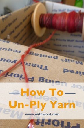 Plying can be magical, but it doesn’t always turn out the way you expect. Here’s how you can your un-ply your handspun to get the results you want. How To Un-Ply Yarn | withwool.com Pin Loom, Leftover Yarn, Coloring Books For Adults, Spinning Wool, Books For Adults, Spinning Wheels, Yarn Craft, 4 Ply Yarn, Diy Weaving