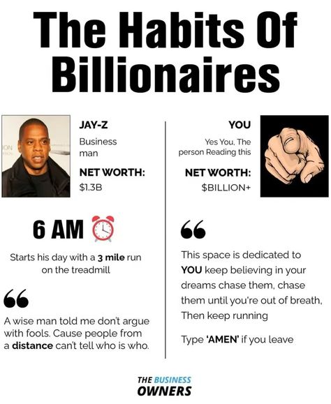 The habits of billionaires >> Save for later 🤍 #habits #billionaire #billionaires #luxury #success #growth #motivation Growth Motivation, Keep Running, Save For Later, July 15, Jay Z, Boss Lady, Passive Income, The Fool, Believe In You