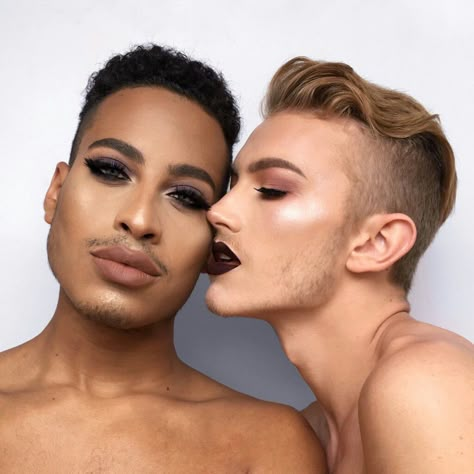 "Fem4fem" by Miguel Ghalichi ft. Gage Men Wearing Makeup Aesthetic, Feminine Men Makeup, Boys In Makeup, Mens Makeup, Men Wearing Makeup, Men's Makeup, Boys Wearing Makeup, Men Feminine, Feminine Men