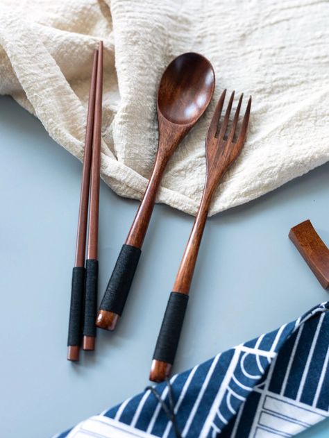 Wooden Flatware, Gerobak Dorong, Wooden Utensils Set, Wooden Tableware, Wooden Fork, Wooden Cutlery, Kitchen Cutlery, Wooden Utensils, Wood Spoon